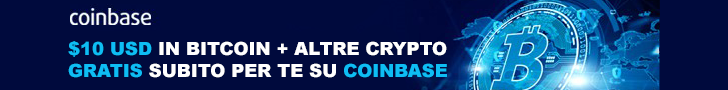 10$ in Bitcoin + altre crypto gratis su Coinbase